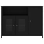vidaXL Komoda čierna 100x35x75 cm kompozitné drevo – Obrázok 6