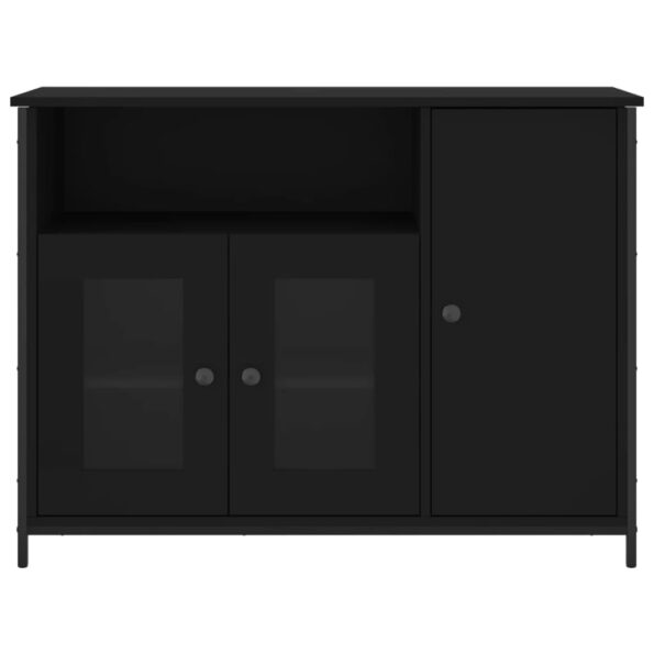 vidaXL Komoda čierna 100x35x75 cm kompozitné drevo – Obrázok 6