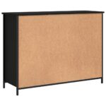vidaXL Komoda čierna 100x35x75 cm kompozitné drevo – Obrázok 8