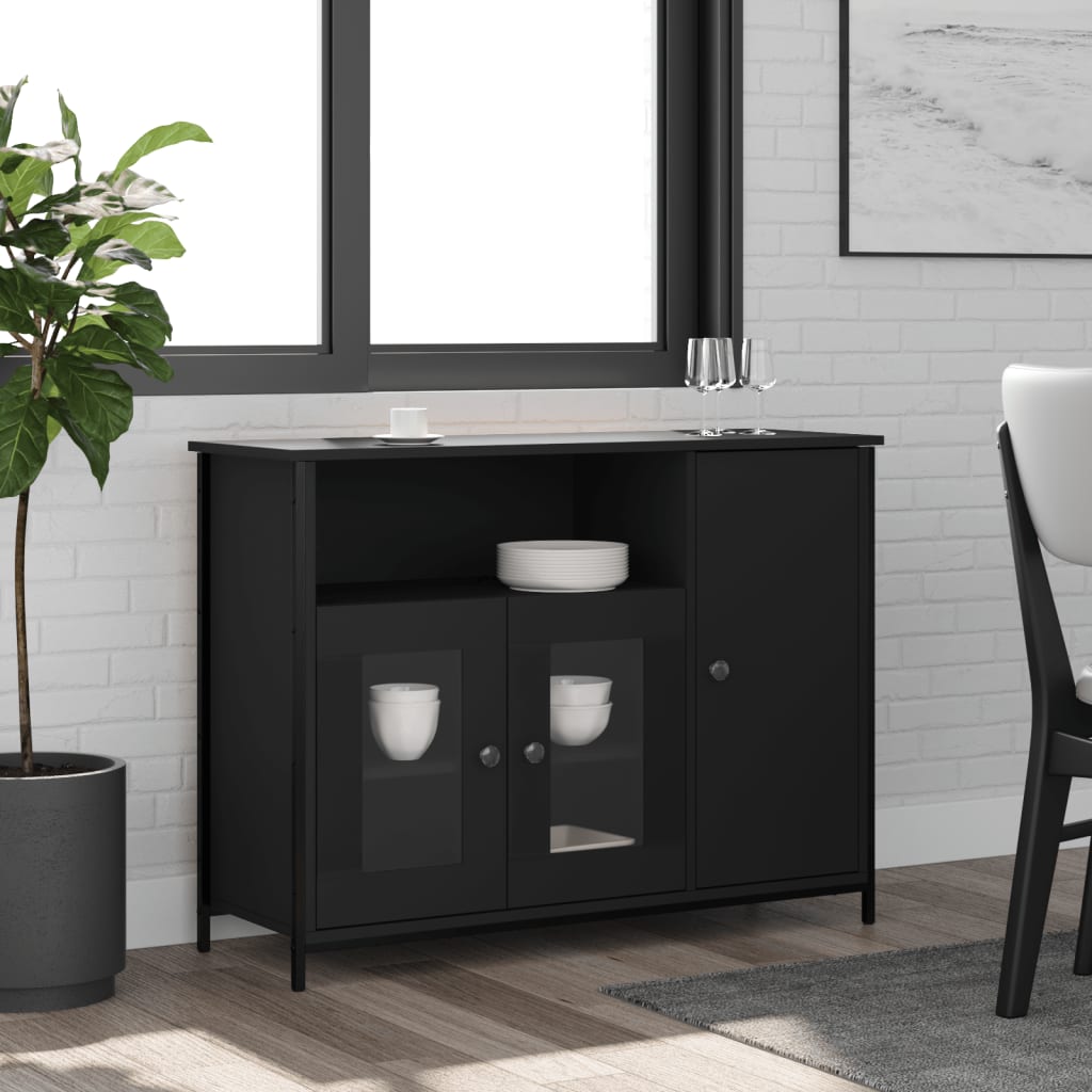 VXL8721012126701_m_en_hd_1.jpg vidaXL Komoda čierna 100x35x75 cm kompozitné drevo – Obrázok 1