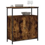vidaXL Komoda dymový dub 70x30x80 cm kompozitné drevo – Obrázok 3