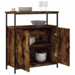vidaXL Komoda dymový dub 70x30x80 cm kompozitné drevo – Obrázok 4