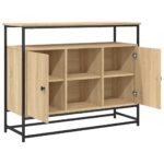 vidaXL Komoda dub sonoma 100x35x80 cm kompozitné drevo – Obrázok 5