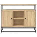 vidaXL Komoda dub sonoma 100x35x80 cm kompozitné drevo – Obrázok 6