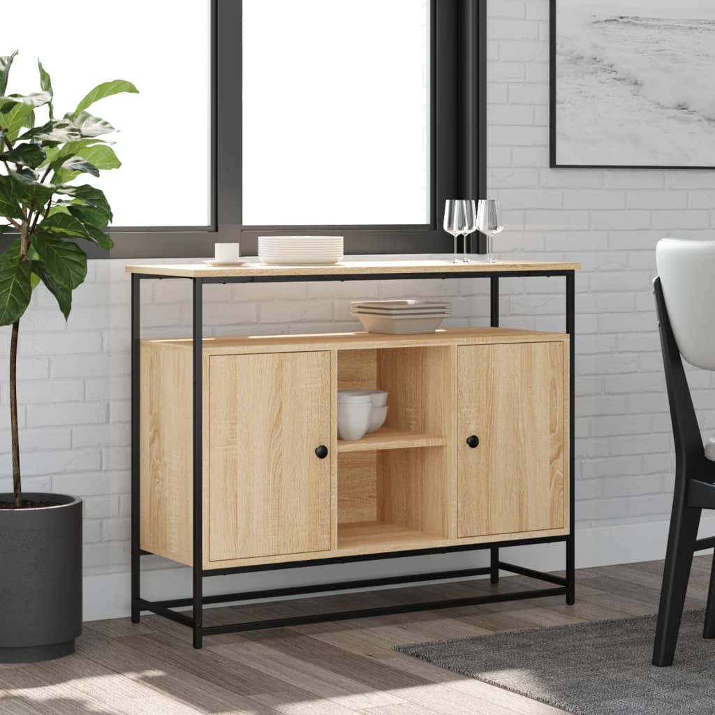 VXL8721012127012_m_en_hd_1.jpg vidaXL Komoda dub sonoma 100x35x80 cm kompozitné drevo – Obrázok 1