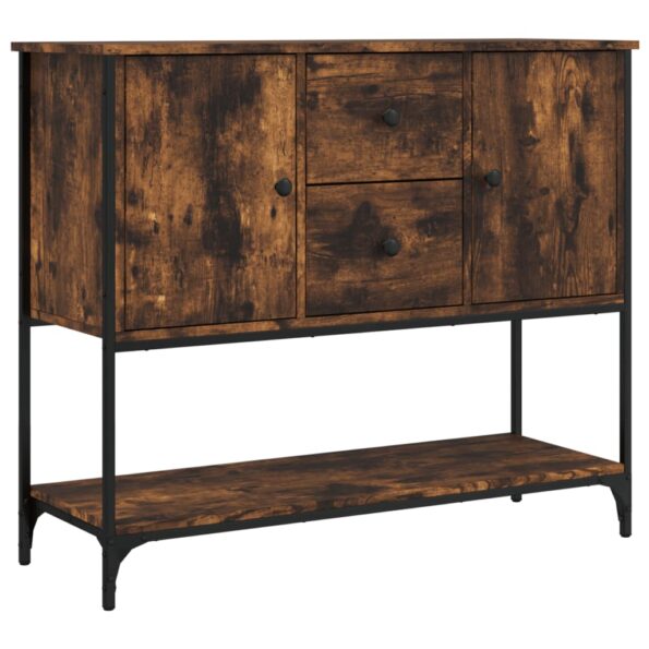 vidaXL Komoda dymový dub 100x36x85 cm kompozitné drevo – Obrázok 2