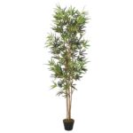 vidaXL Umelý bambusový strom 368 listov 80 cm zelený