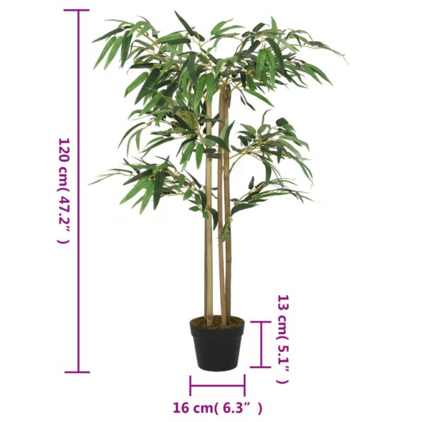 vidaXL Umelý bambusový strom 760 listov 120 cm zelený – Obrázok 4