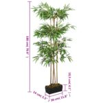 vidaXL Umelý bambusový strom 1216 listov 180 cm zelený – Obrázok 5