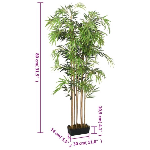 vidaXL Umelý bambusový strom 500 listov 80 cm zelený – Obrázok 5