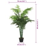vidaXL Umelý palmový strom 18 listov 80 cm zelený – Obrázok 5