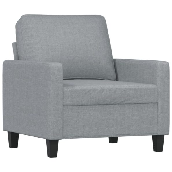 vidaXL Jednomiestna pohovka, svetlosivá 60 cm, látka – Obrázok 2