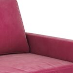 vidaXL Kreslo vínovo-červené 60 cm zamat – Obrázok 6