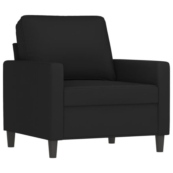 vidaXL Kreslo čierne 60 cm zamat – Obrázok 2