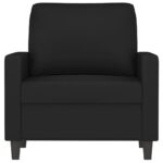 vidaXL Kreslo čierne 60 cm zamat – Obrázok 3