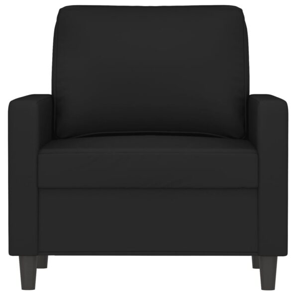 vidaXL Kreslo čierne 60 cm zamat – Obrázok 3