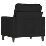 vidaXL Kreslo čierne 60 cm zamat – Obrázok 5