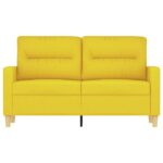 vidaXL 3-miestna pohovka bledožltá 120 cm látka – Obrázok 3