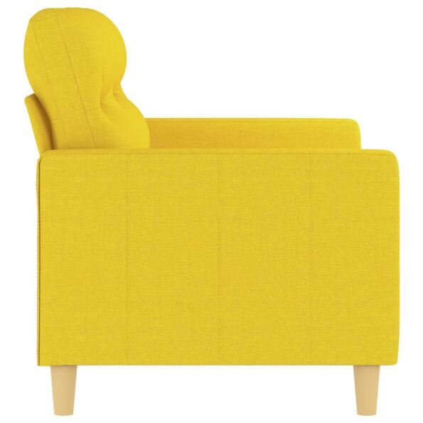 vidaXL 3-miestna pohovka bledožltá 120 cm látka – Obrázok 4