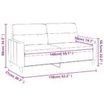 vidaXL 2-miestna pohovka tmavosivá 140 cm látka – Obrázok 8