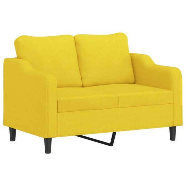 vidaXL 3-miestna pohovka bledožltá 120 cm látka – Obrázok 2