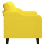 vidaXL 3-miestna pohovka bledožltá 120 cm látka – Obrázok 4
