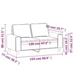 vidaXL 2-miestna pohovka sivohnedá 120 cm látka – Obrázok 8