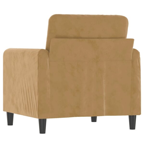 vidaXL Kreslo hnedé 60 cm zamat – Obrázok 5