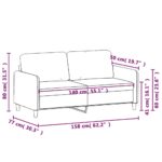 vidaXL 2-miestna pohovka tmavozelená 140 cm zamat – Obrázok 8