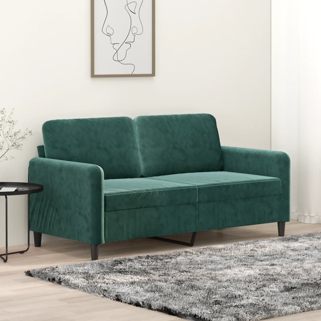 VXL8721012141704_m_en_hd_1.jpg vidaXL 2-miestna pohovka tmavozelená 140 cm zamat – Obrázok 1