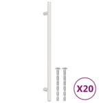 vidaXL Rukoväte na skrinku 20 ks strieborné 224 mm nehrdzavejúca oceľ – Obrázok 2