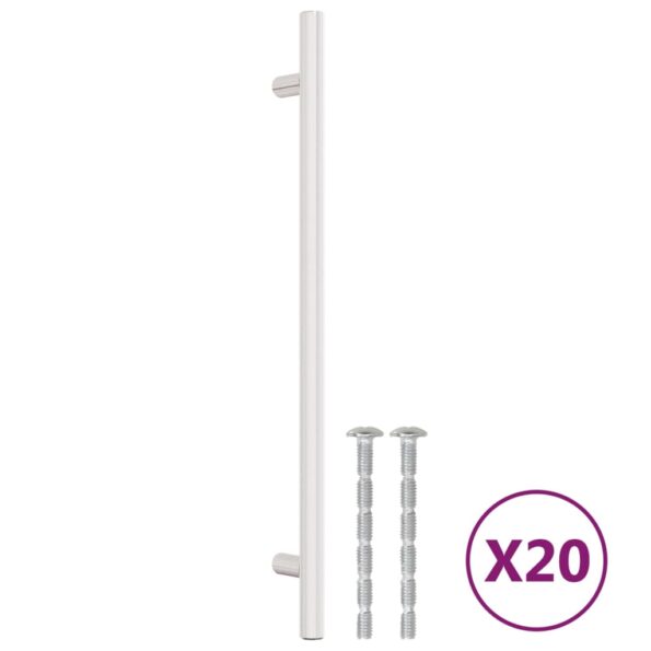 vidaXL Rukoväte na skrinku 20 ks strieborné 224 mm nehrdzavejúca oceľ – Obrázok 2
