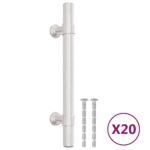 vidaXL Rukoväte na skrinku 20 ks strieborné 96 mm nehrdzavejúca oceľ – Obrázok 2