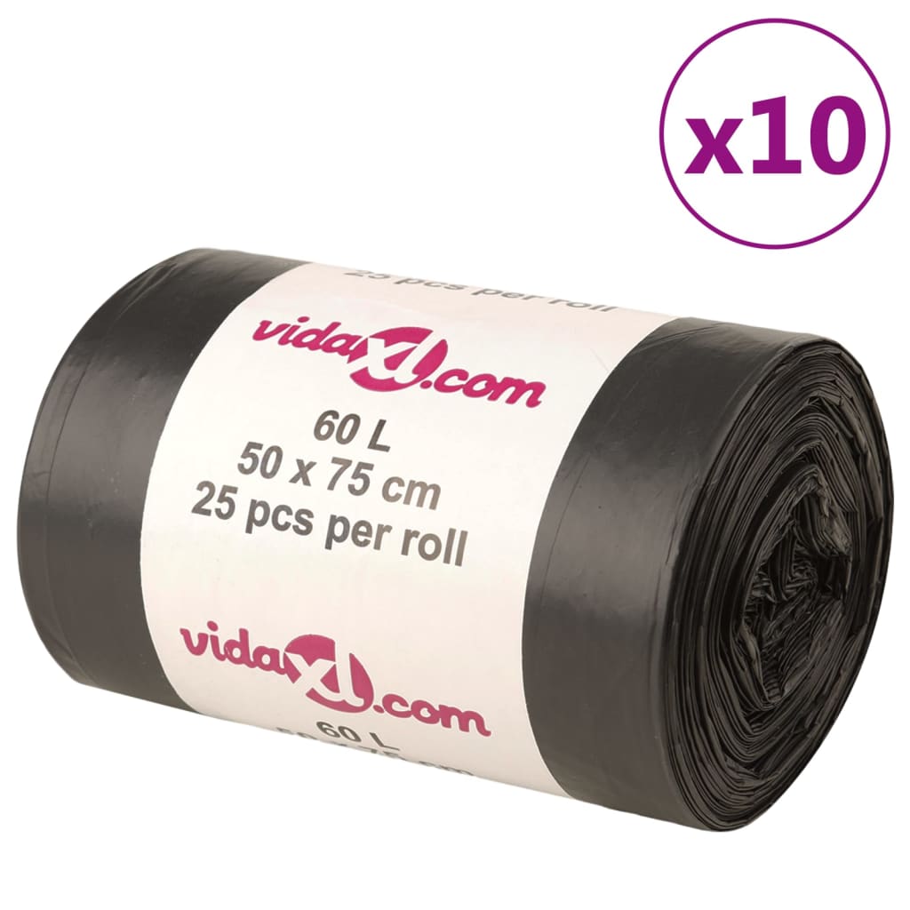 VXL8721012156791_a_en_hd_1.jpg vidaXL Vrecia na odpadky 250 ks čierne 60 l – Obrázok 1