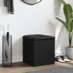 vidaXL Úložná lavička čierna 42x42x45 cm kompozitné drevo – Obrázok 3