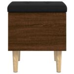 vidaXL Úložná lavička hnedý dub 42x42x46 cm kompozitné drevo – Obrázok 5