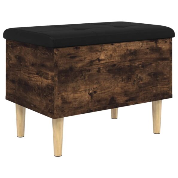 vidaXL Úložná lavička dymový dub 62x42x46 cm kompozitné drevo – Obrázok 2