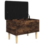 vidaXL Úložná lavička dymový dub 62x42x46 cm kompozitné drevo – Obrázok 4