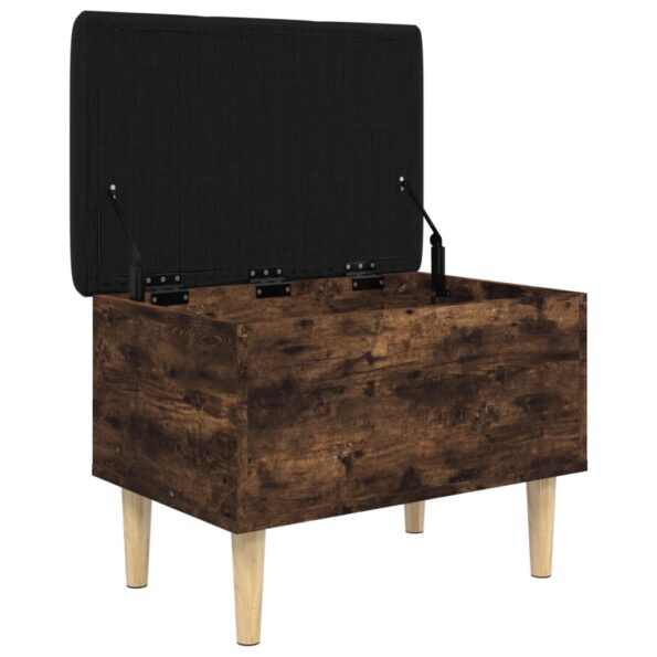vidaXL Úložná lavička dymový dub 62x42x46 cm kompozitné drevo – Obrázok 4