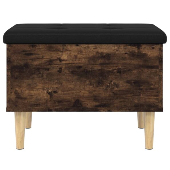 vidaXL Úložná lavička dymový dub 62x42x46 cm kompozitné drevo – Obrázok 5