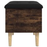 vidaXL Úložná lavička dymový dub 62x42x46 cm kompozitné drevo – Obrázok 6