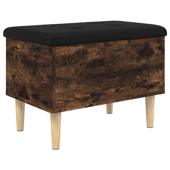 vidaXL Úložná lavička dymový dub 62x42x46 cm kompozitné drevo – Obrázok 7