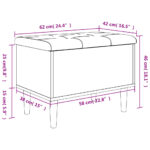 vidaXL Úložná lavička dymový dub 62x42x46 cm kompozitné drevo – Obrázok 10