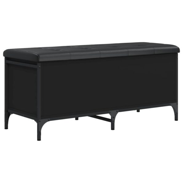 vidaXL Úložná lavička čierna 102x42x45 cm kompozitné drevo – Obrázok 2