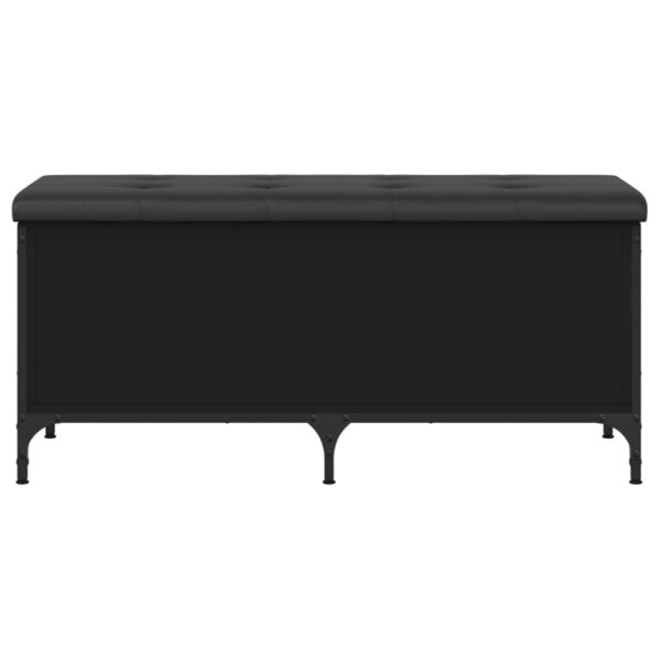 vidaXL Úložná lavička čierna 102x42x45 cm kompozitné drevo – Obrázok 4