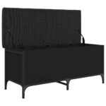vidaXL Úložná lavička čierna 102x42x45 cm kompozitné drevo – Obrázok 5