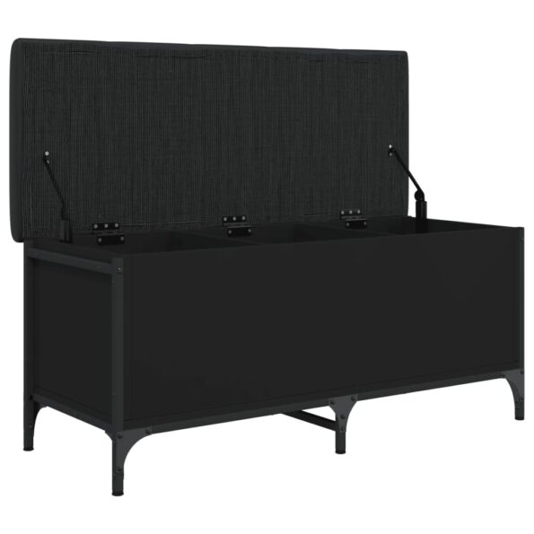 vidaXL Úložná lavička čierna 102x42x45 cm kompozitné drevo – Obrázok 5