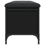 vidaXL Úložná lavička čierna 102x42x45 cm kompozitné drevo – Obrázok 6