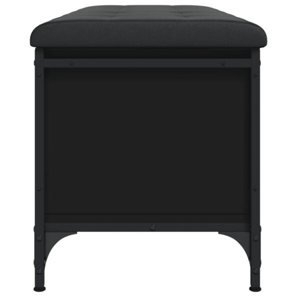vidaXL Úložná lavička čierna 102x42x45 cm kompozitné drevo – Obrázok 6