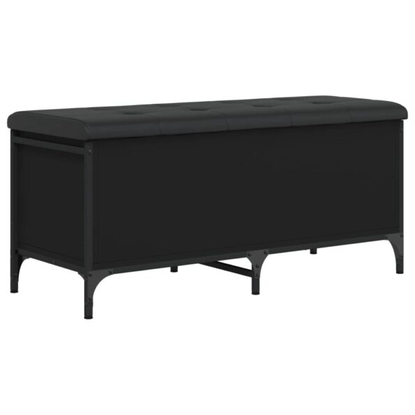vidaXL Úložná lavička čierna 102x42x45 cm kompozitné drevo – Obrázok 7